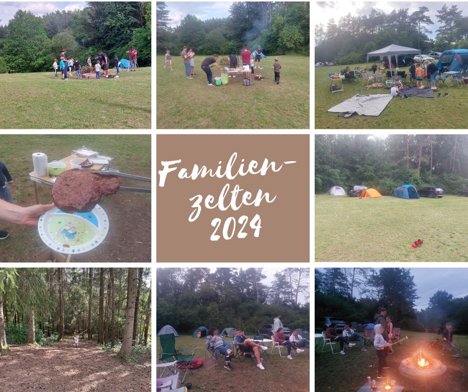 Familienzelten Collage