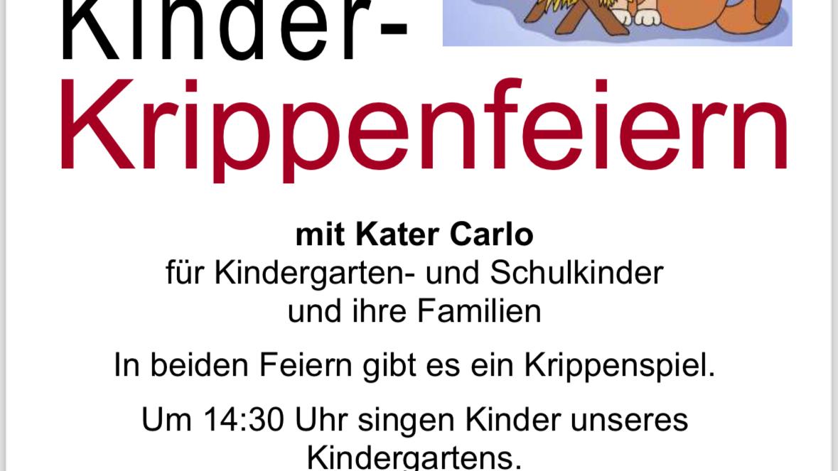 Kater Carlo mit Krippenspiel
